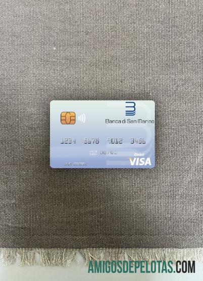 San Marino Banca Di San Marino Visa Cartão de Débito Photolook Frente exemplo